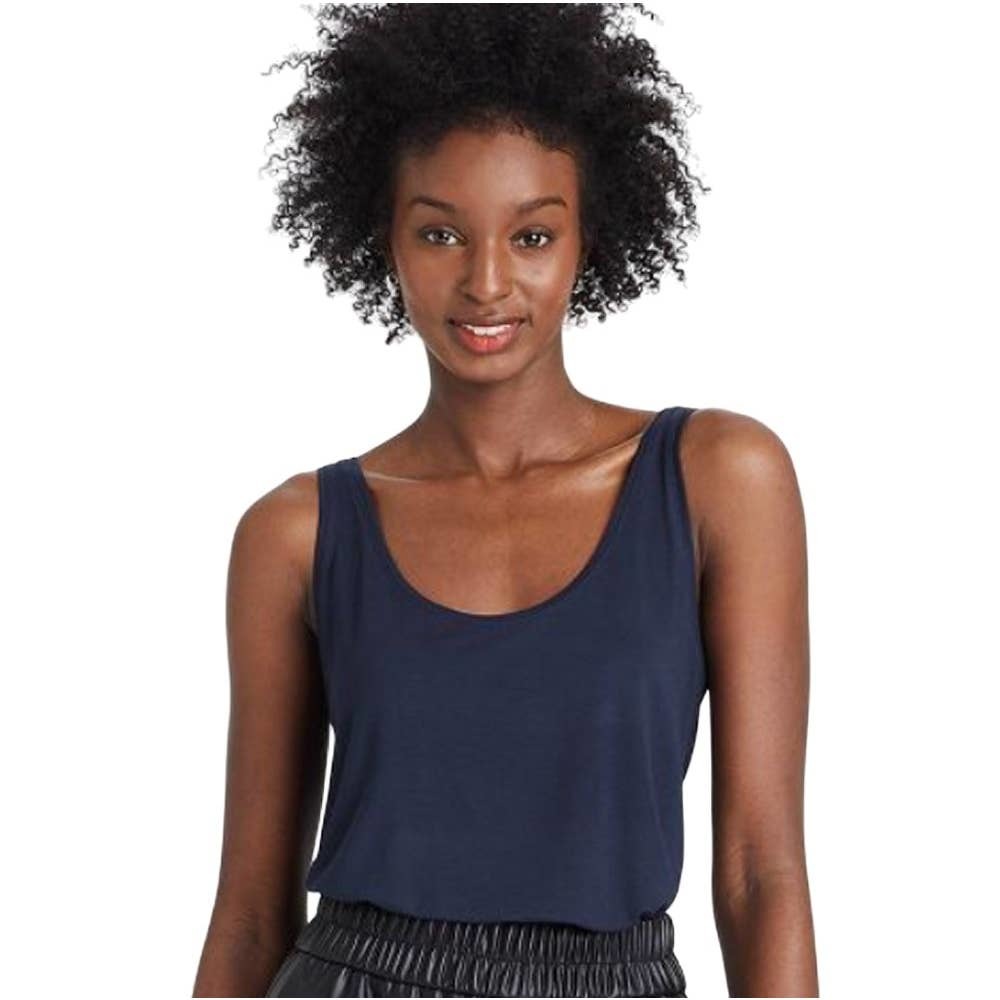 2 x Women's Tank Tops, Navy Blue, Large - by A New Day x 2 Tops + Free Shipping